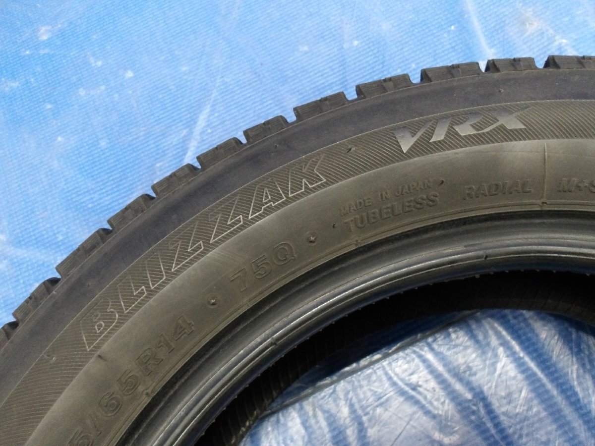 『BRIDGESTONE　ブリヂストン　BLIZZAK VRX　ブリザック　155/65R14　2019年製　冬タイヤ　スタッドレスタイヤ　1本のみ』_画像5