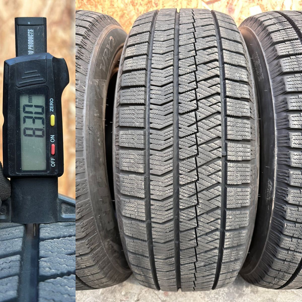 送料無料【バリ山】22年製造 225/60R17 99Q BRIDGESTONE BLIZZAK VRX2 スタッドレス 4本セット フォレスター クルーガー等の画像4