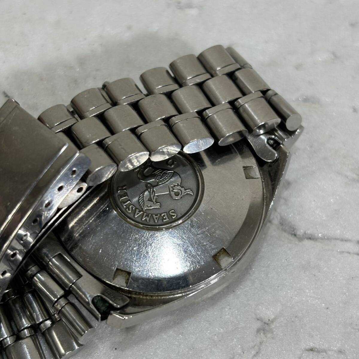 [k2877] 1円スタート！OMEGA SEAMASTER オメガ シーマスター 自動巻き デイデイト 腕時計 メンズ の画像6