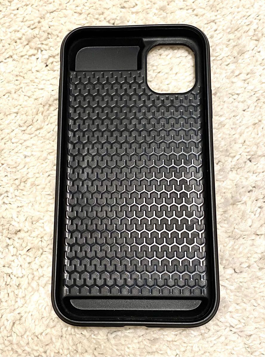 iPhone11 アイフォン スマートフォン スマホ カバー ケース ICカード スライド収納 背面 カード収納 グレー 頑丈 耐衝撃 背面収納の画像3