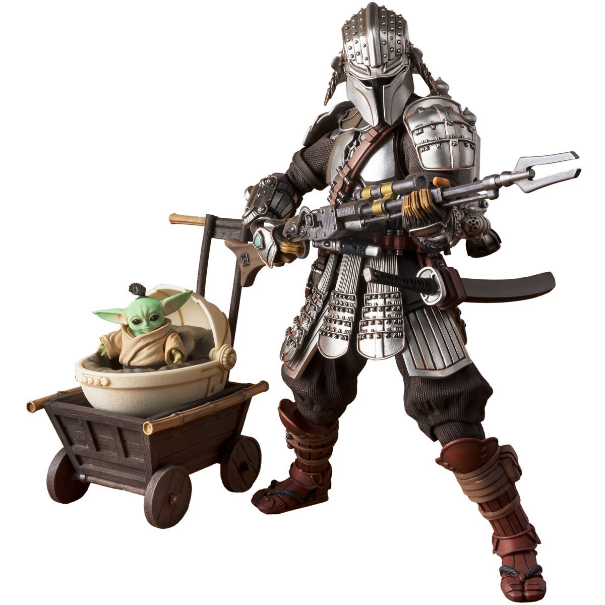 Star Wars Meisho Movie Realization Ronin Mandalorian & Grogu Action Figure_画像1