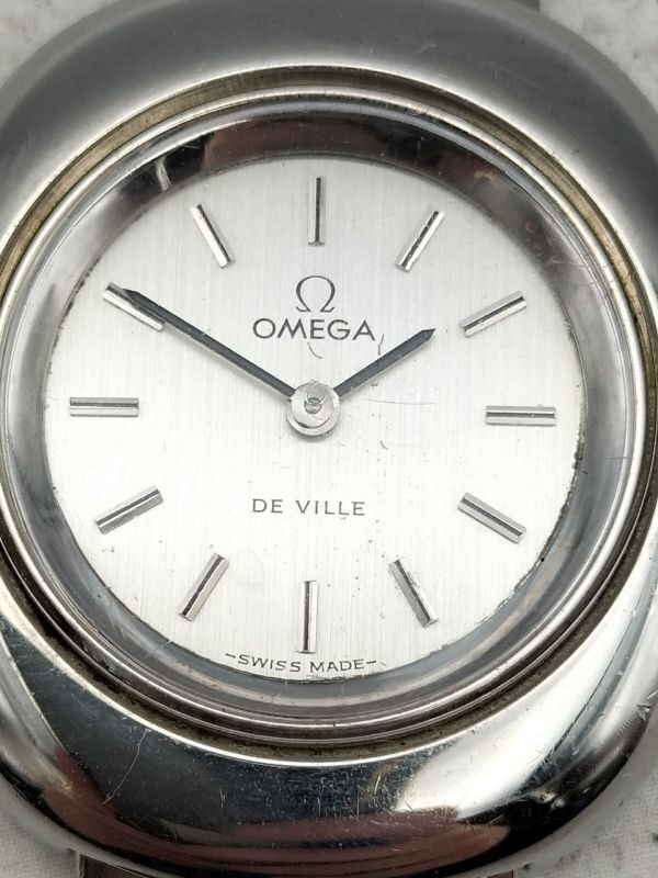 B69 1円～ ※訳あり※ 稼働品 オメガ OMEGA デビル DE VILLE 手巻き 腕時計 2針 ステンレス アンティーク ヴィンテージ レディース_画像6