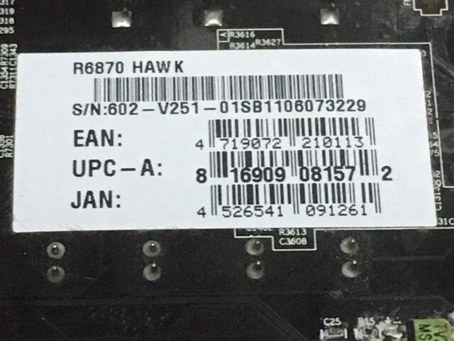 MSI Radeon HD6870 HAWK Twin-FrozerIII GDDR5/1GB BIOS＆Windows10にて認識のみ確認済、ジャンク品の画像3