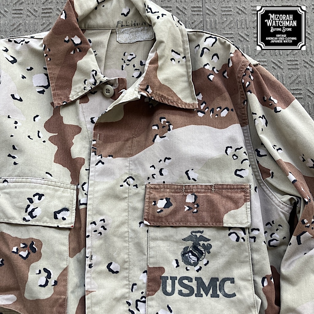 希少1980年代 実物 USMC 海兵隊 チョコチップ 6Cデザート BDU MEDIUM-REGULAR? imperial sound army_画像2