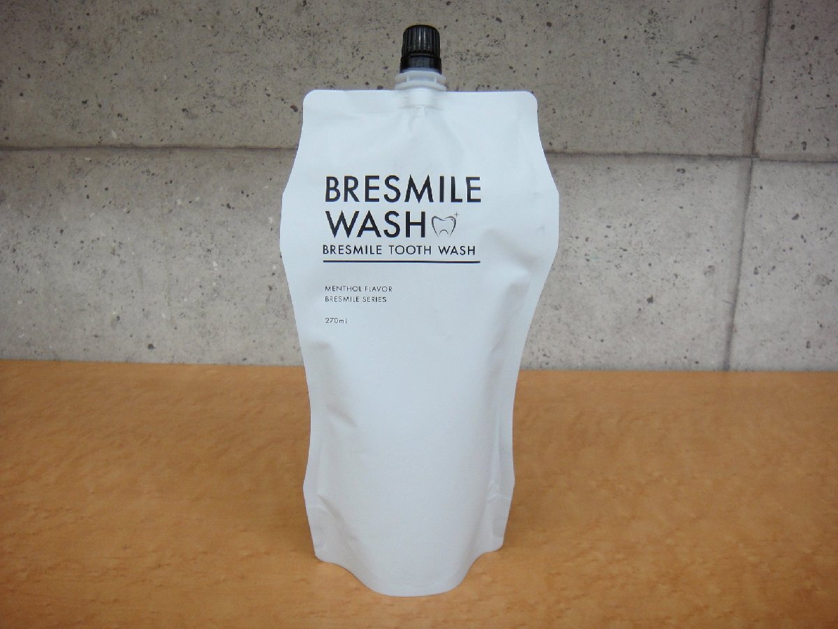 63403K 未使用品 ブレスマイルウォッシュ 270ml 液体歯みがき ホワイトニング マウスウォッシュ BRESMILE WASH クリックポスト_画像1