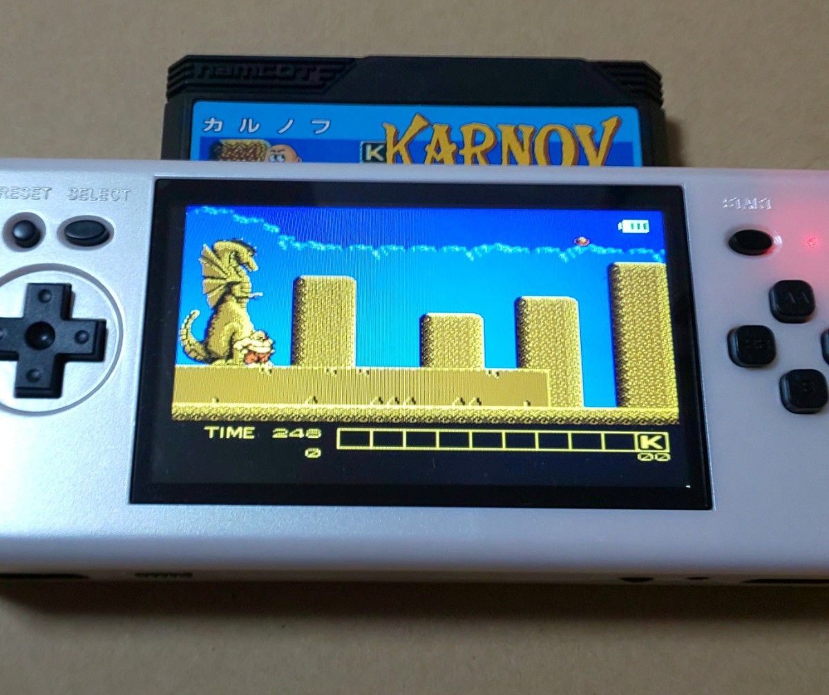 【ジャンク品】カルノフ ナムコ ファミコン レトロゲーム 箱説あり ジャケット切り取りあり