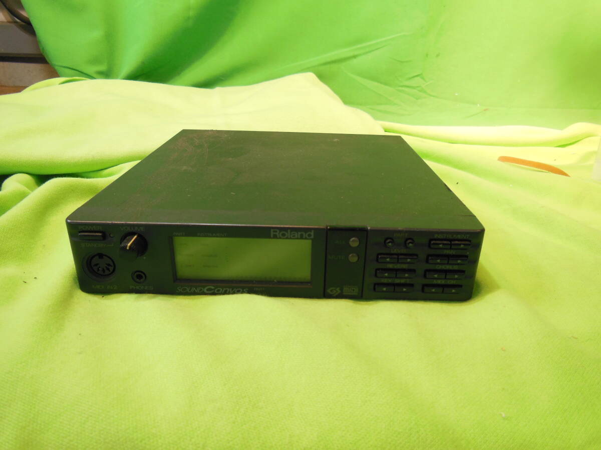 w240308-001A4 Roland SOUND CANVAS SC-55 音源モジュール 通電のみ確認済 ローランド DTM プロ 個人 トーンジェネレーター midiの画像1
