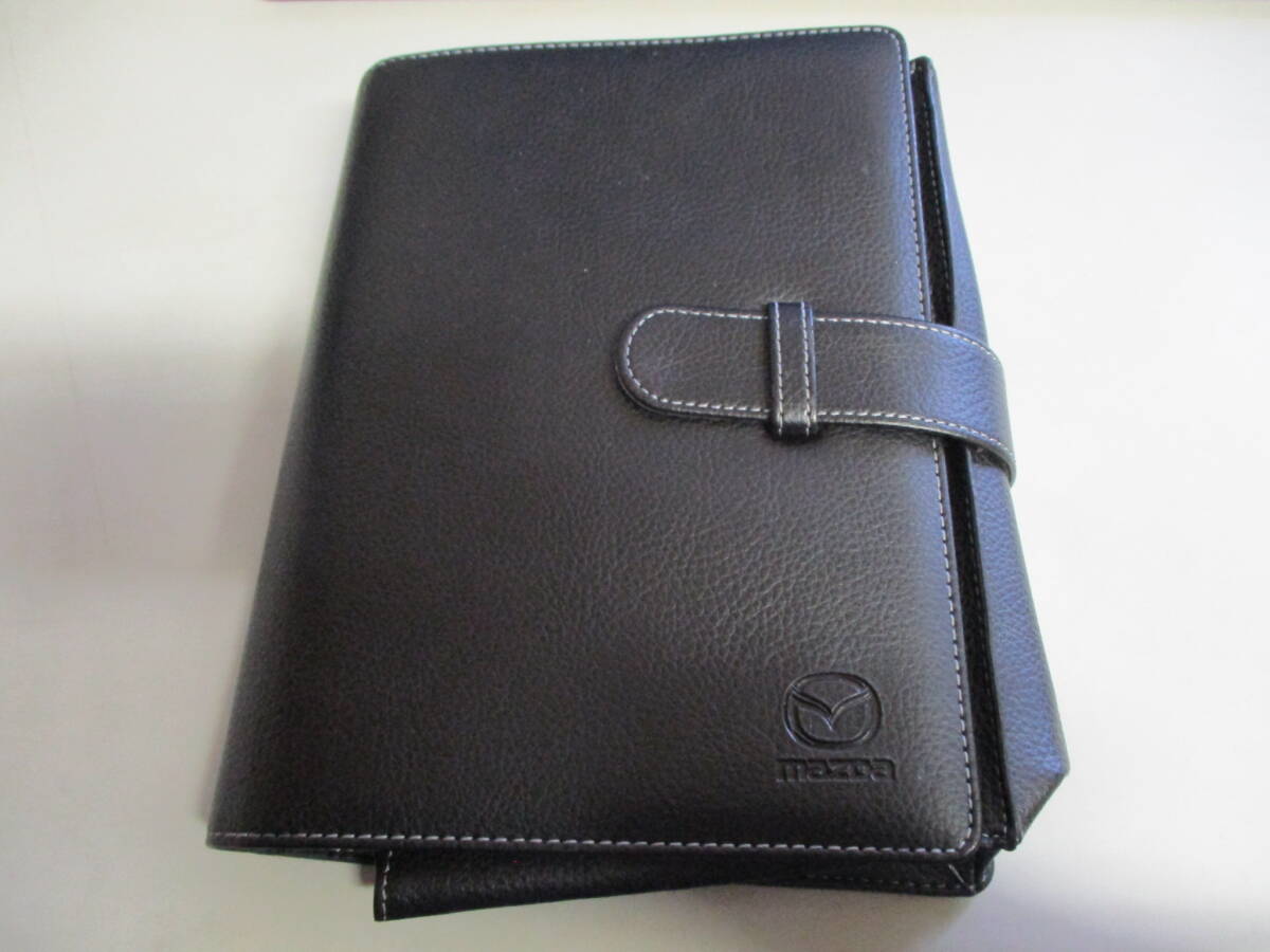 *C3157[ superior article ] Mazda original owner manual manual vehicle inspection certificate case cover leather case black CX-30 CX-5 CX-8 etc. postage nationwide equal 520 jpy ③