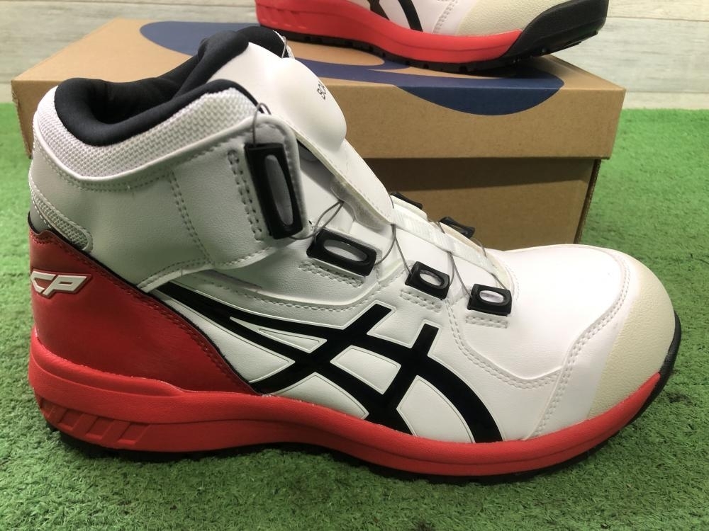 015●未使用品・即決価格●asics アシックス 安全靴 WINJOB ホワイト/ブラック CP304 100 25.5cm_画像2