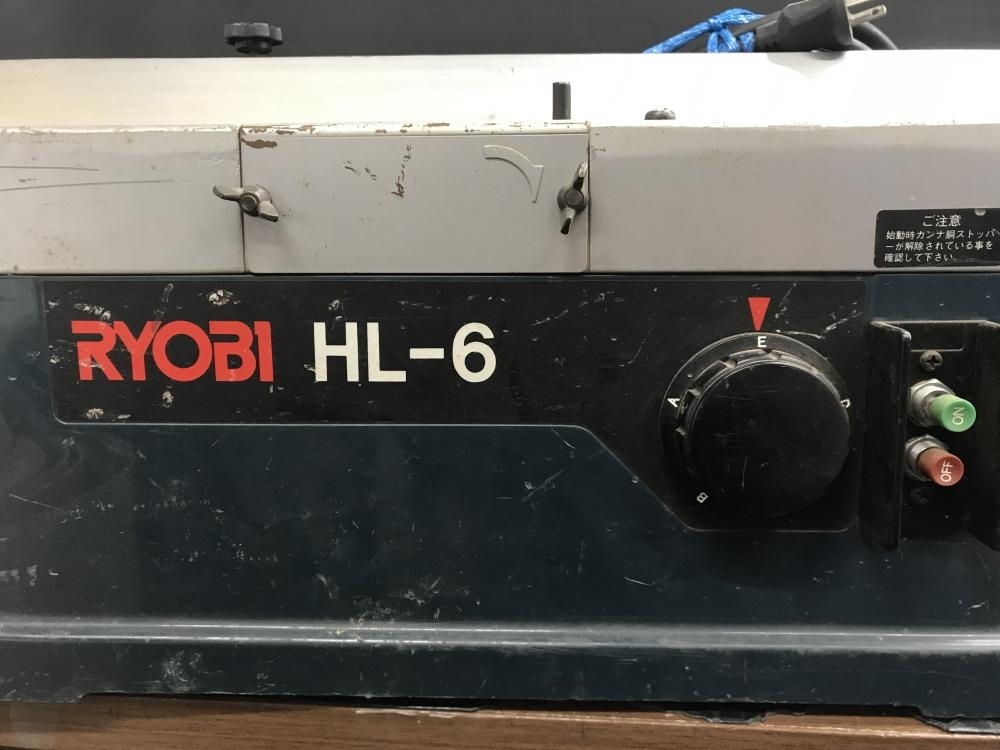 013♪ジャンク品♪RYOBI リョービ 小型手押カンナ HL-6 100V ※安全カバー欠品、低速回転しない_画像9