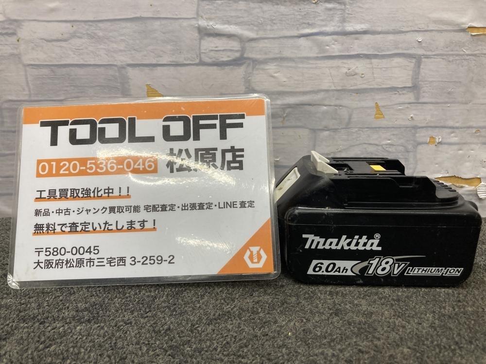 013♪おすすめ商品♪マキタ makita 純正バッテリー 18V6.0Ah BL1860B 充電回数6回