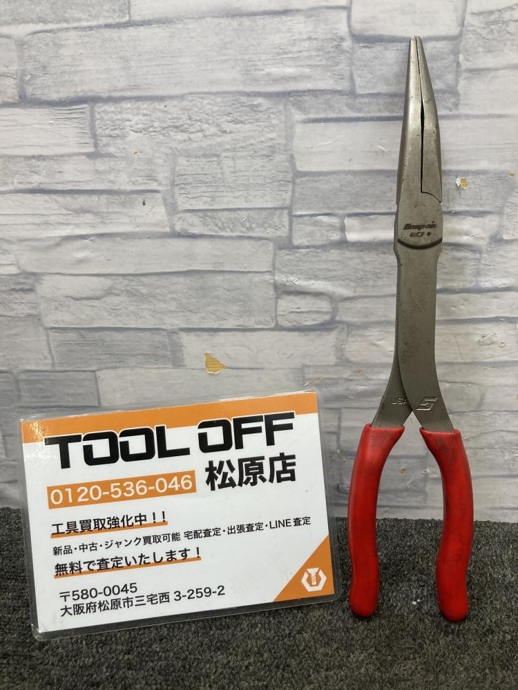 013♪おすすめ商品♪スナップオン Snap-on 35度ロングリーチニードルノーズプライヤー 411CF_画像1