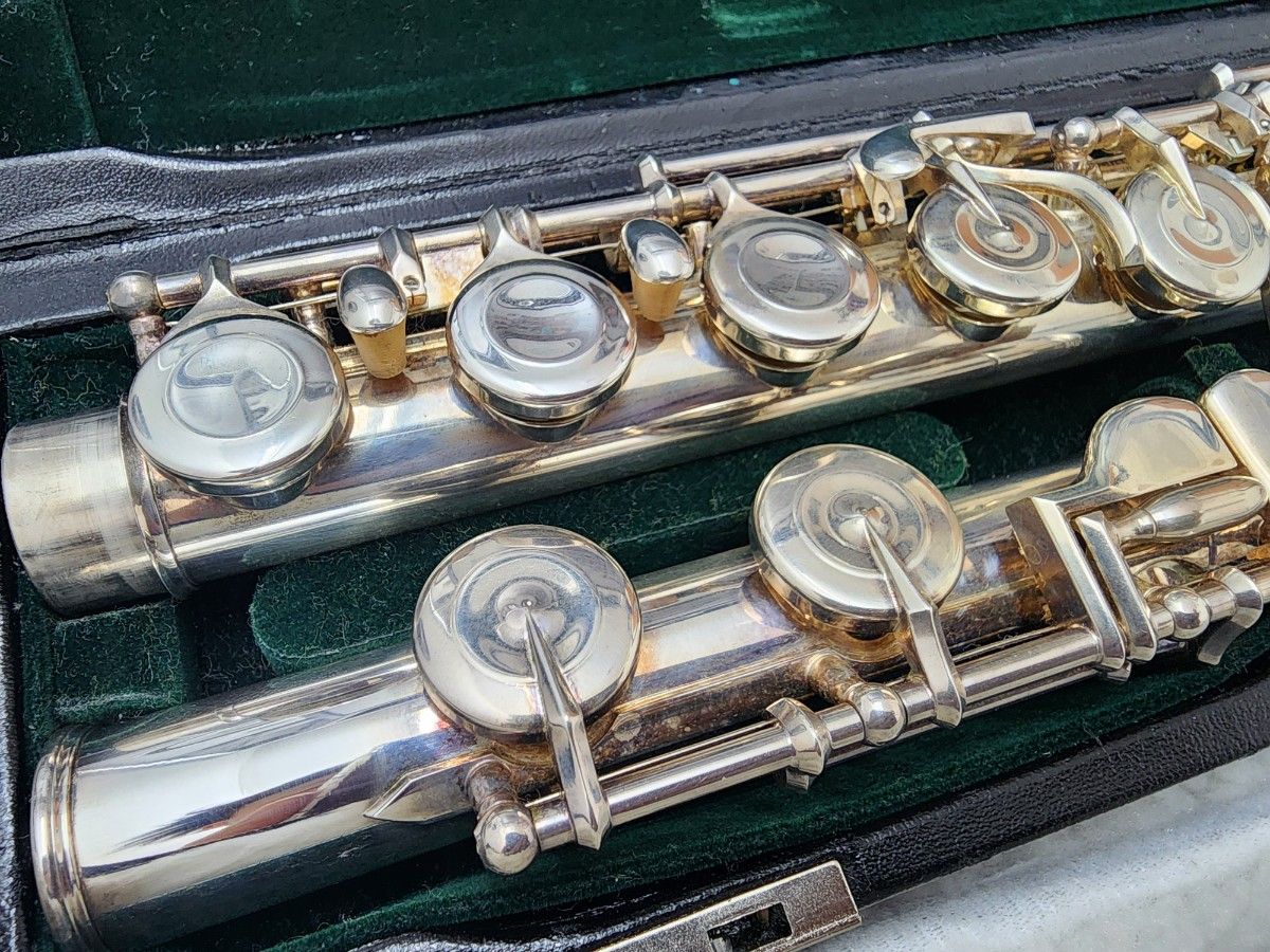 ★PF-665 頭部管銀製 Pearl パール フルート Silver Eメカニズム ポイントアームkey仕様★