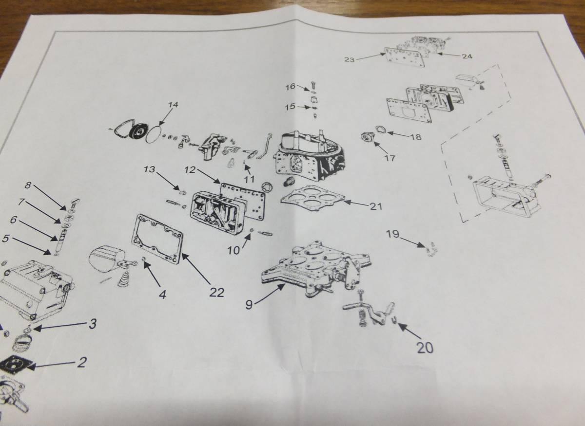 ホーリー　キャブレター　４１５０シリーズ　オーバーホールキット_画像2