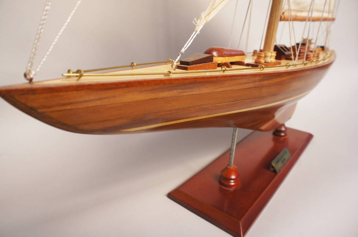 ●新品特価　ヨット・エンデバー 60cm 　美しい木目調・精密級完成品_画像6