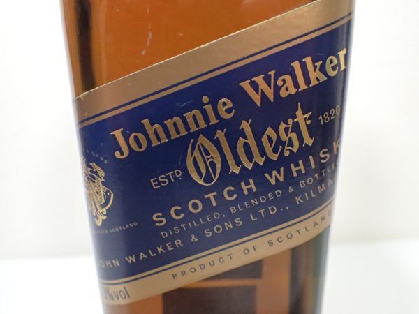 豊G257/8J自☆古酒未開栓 JOHNNIE WALKER OLDEST ジョニーウォーカー ブルーラベル グリーンボトル オールデスト 750ml 43度☆_画像2