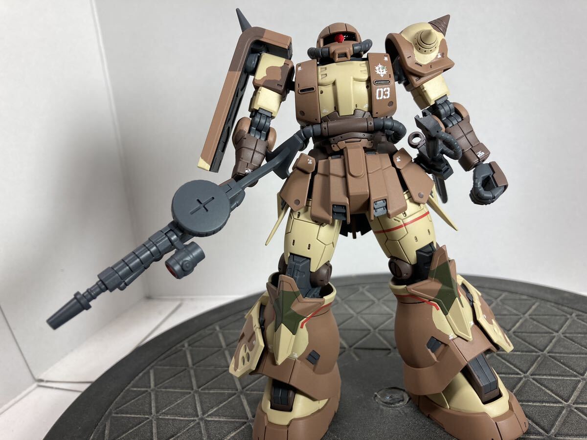 ☆ＨＧ 1/144 高機動型ザク 地上用 (サンホ機) 塗装完成品☆ 『機動戦士ガンダム ククルス・ドアンの島』　プレミアムバンダイ_画像1