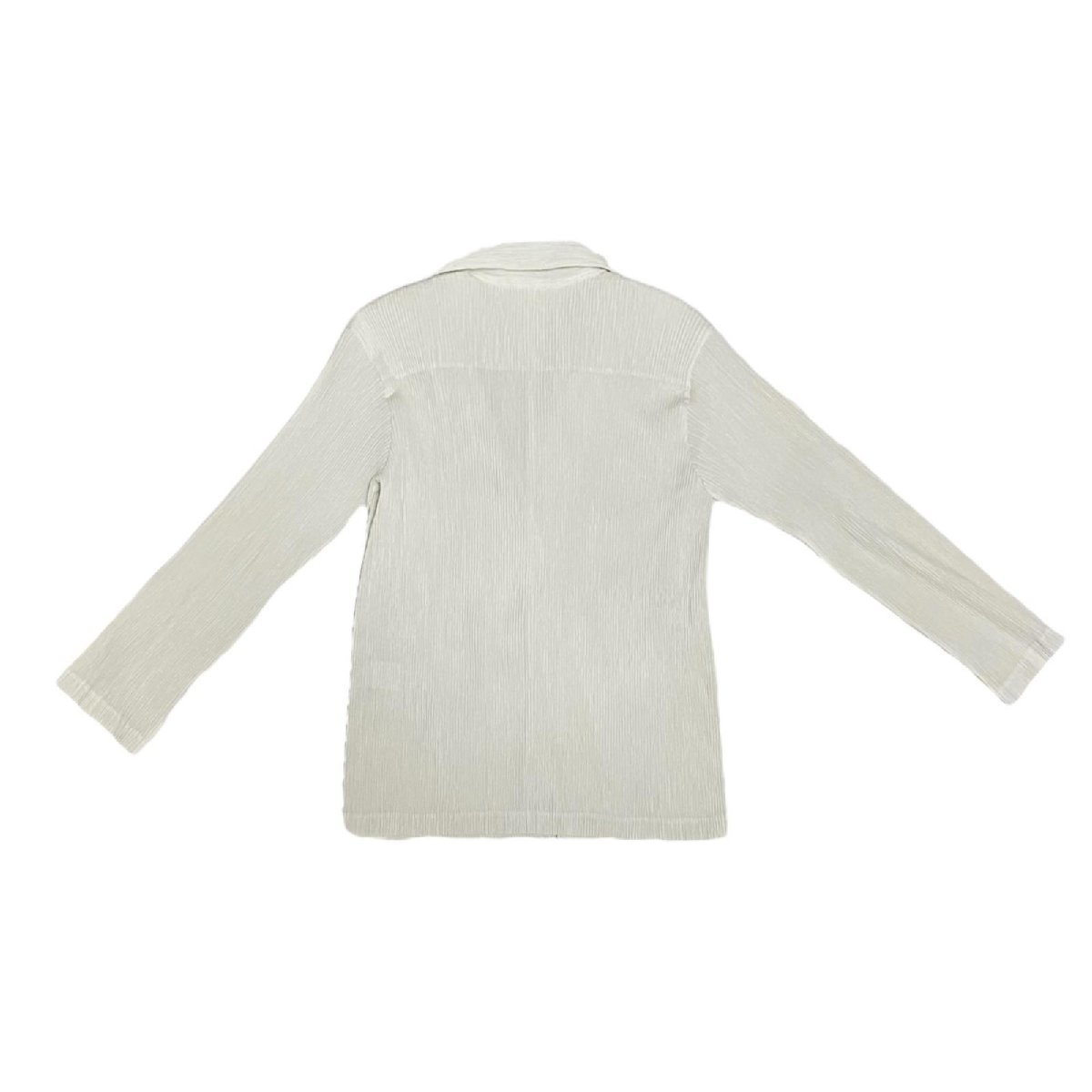 ISSEY MIYAKE イッセイミヤケ WHITE LABELプリーツ セットアップ ジャケット スカート ポリエステル100% ミント系 レディース サイズ1 2_画像4