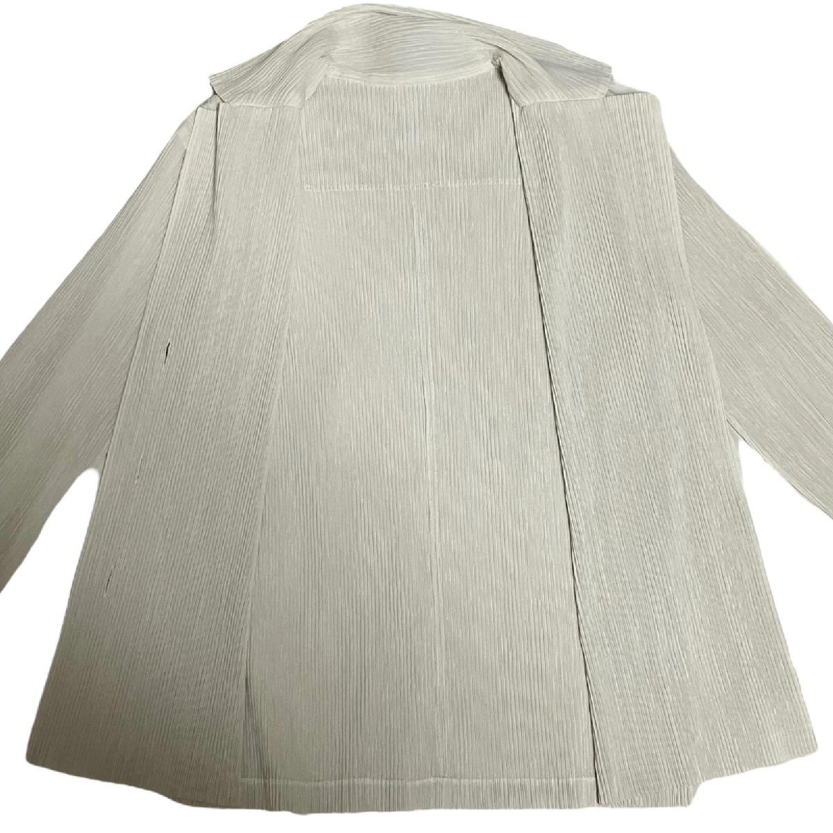 ISSEY MIYAKE イッセイミヤケ WHITE LABELプリーツ セットアップ ジャケット スカート ポリエステル100% ミント系 レディース サイズ1 2_画像7