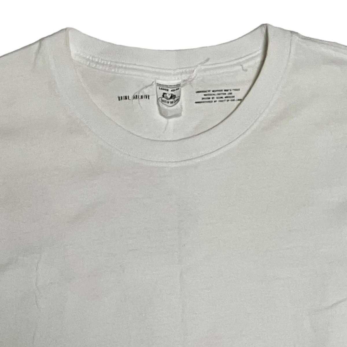 ○1円 送料無料 vainl archive 長袖Tシャツ コットン100% ホワイト メンズ Lサイズ 長袖Ｔシャツ_画像3