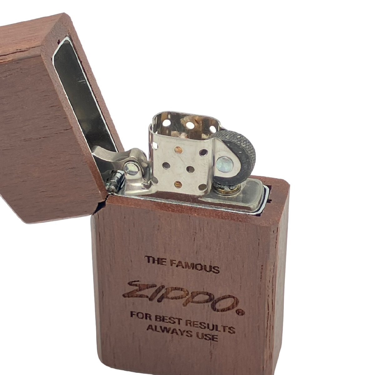 未使用品 ZIPPO ジッポ ウッド ライター オイルライター ロゴ有り 着火未確認_画像4