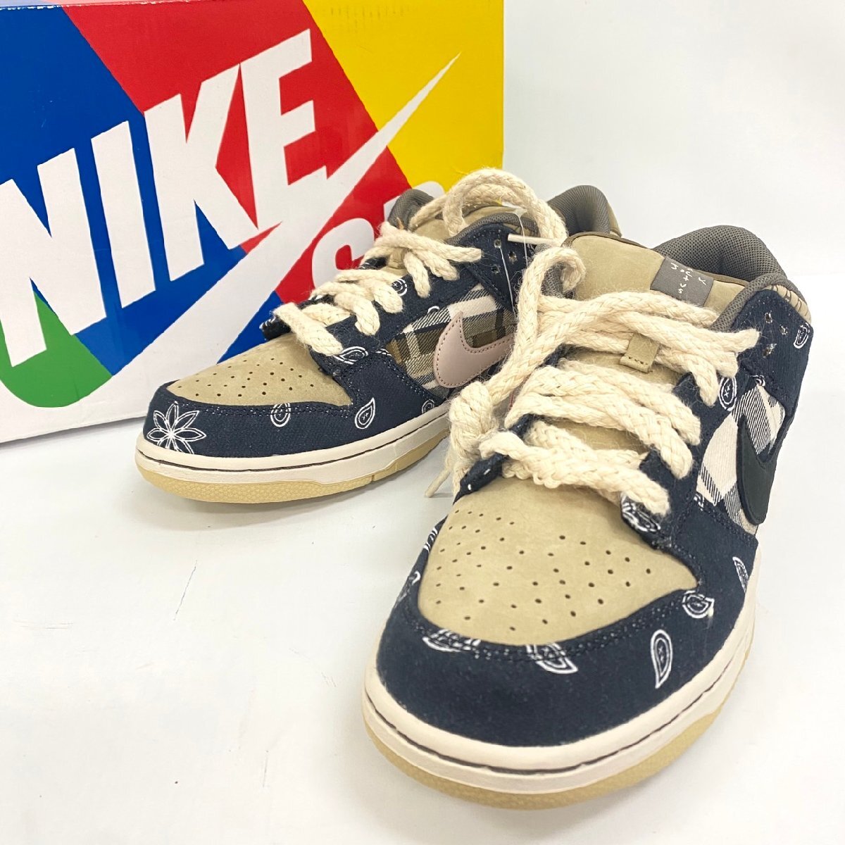 ☆ 未使用 NIKE Travis Scott × Nike SB Dunk Low PRM QS トラヴィス・スコット × ナイキ SB ダンク ロー CT5053-001 27.0m 箱付き