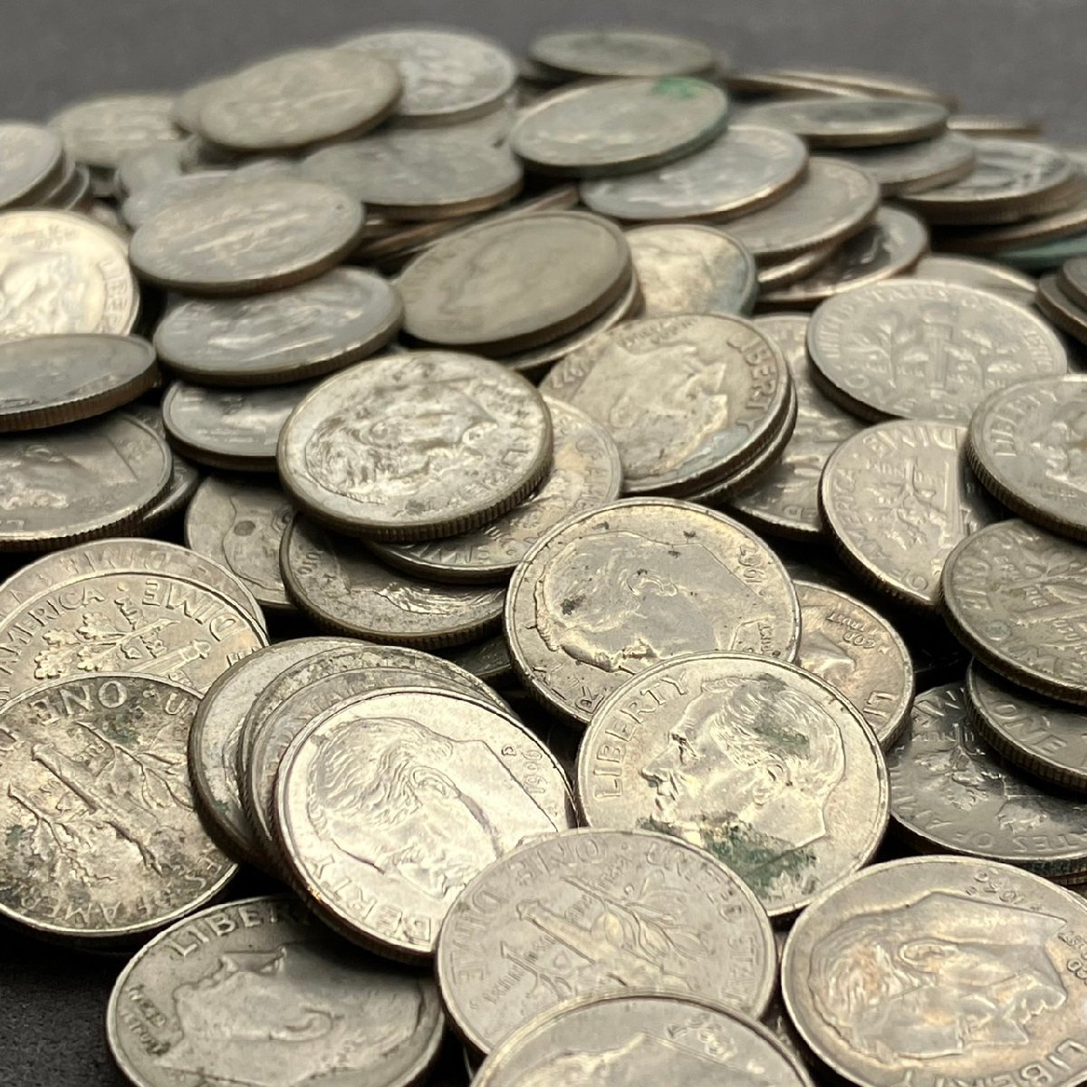 アメリカ硬貨 約590ｇ 1965年以降 ルーズベルト ダイム 10セント ダラー まとめ アンティーク コレクション_画像8