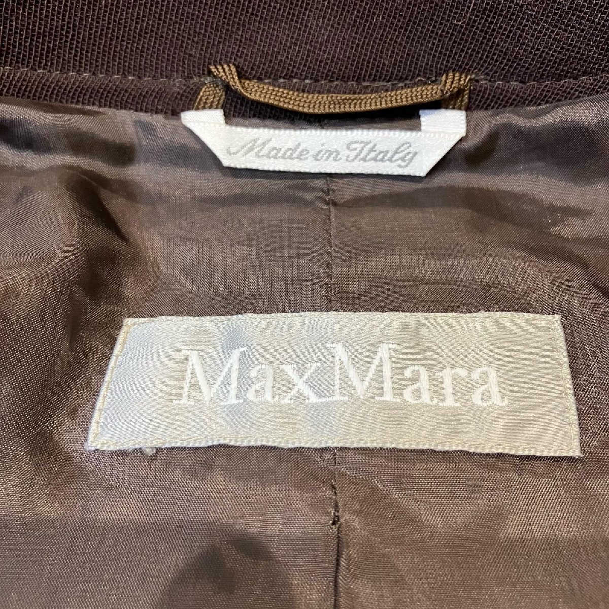 1円 MAX MARA マックスマーラ テーラードジャケット ブラウン ウール_画像6