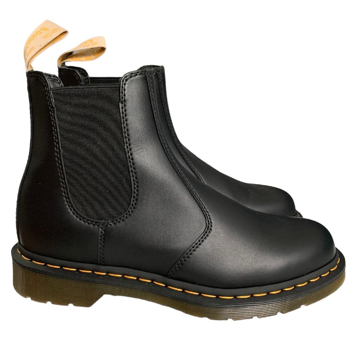 未使用 Dr.Martens ドクターマーチン VEGAN サイドゴア チェルシーブーツ ブラック レザー 9_画像3