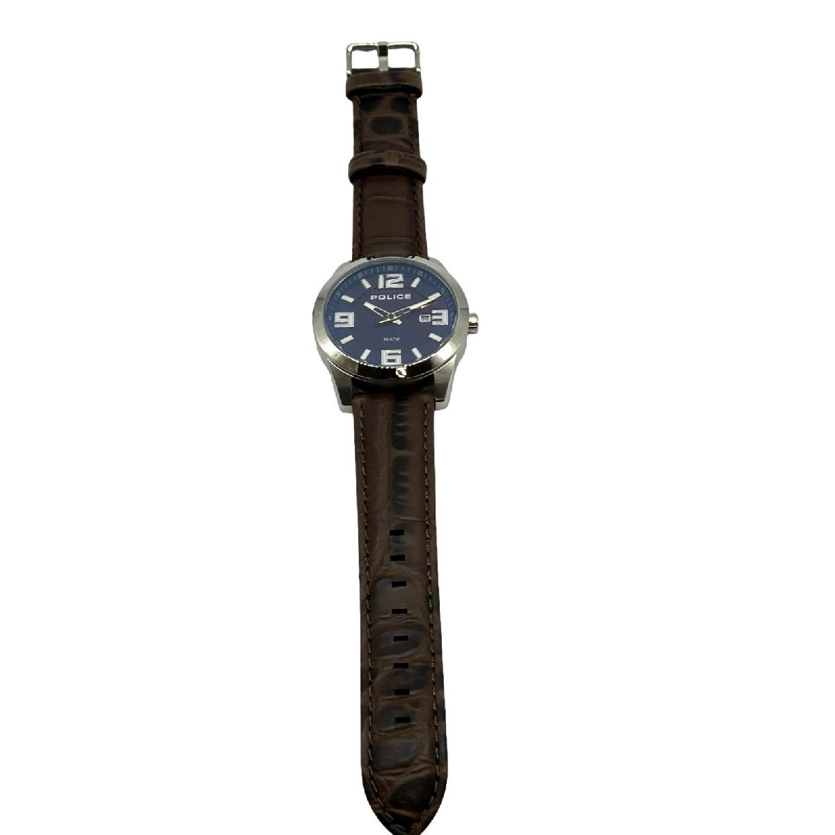 POLICE クォーツ 腕時計 13406J 革ベルト 茶系 自動巻き メンズの画像7
