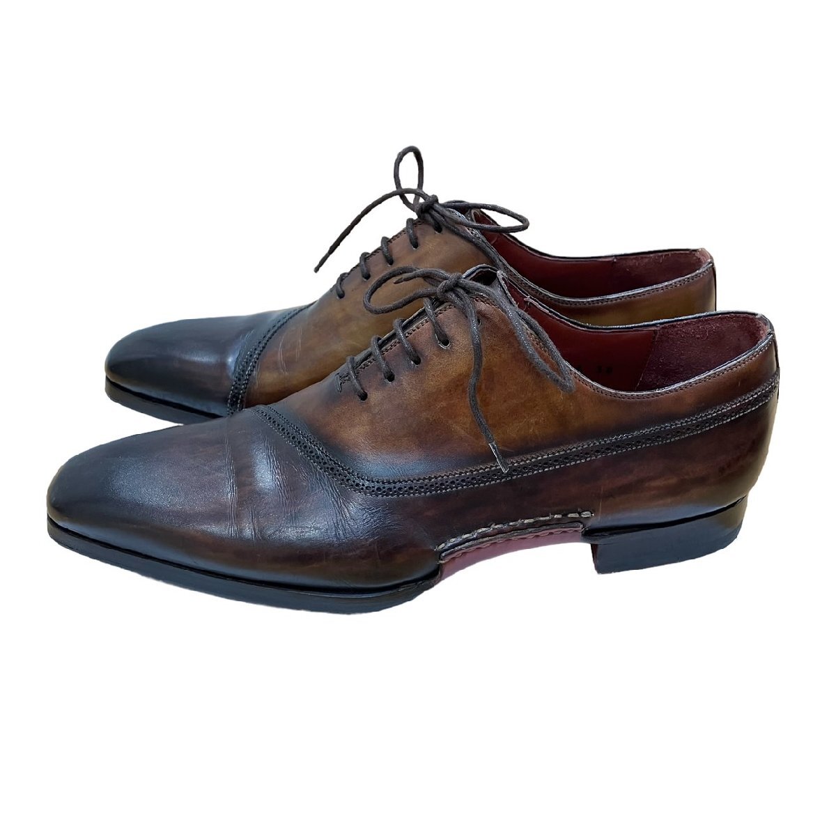 マグナーニ MAGNANNI オパンカ ホールカット ブラウン 革靴 スペイン製 18735 38 箱・保存袋付_画像5