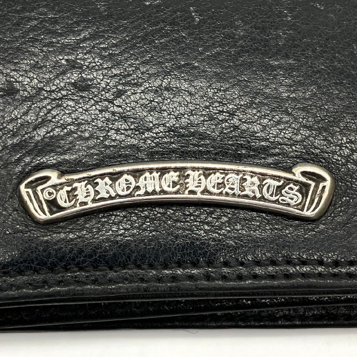 CHROME HEARTS クロムハーツ 3ポケットカードケース 名刺入れ ブラック レザー インボイス有_画像5