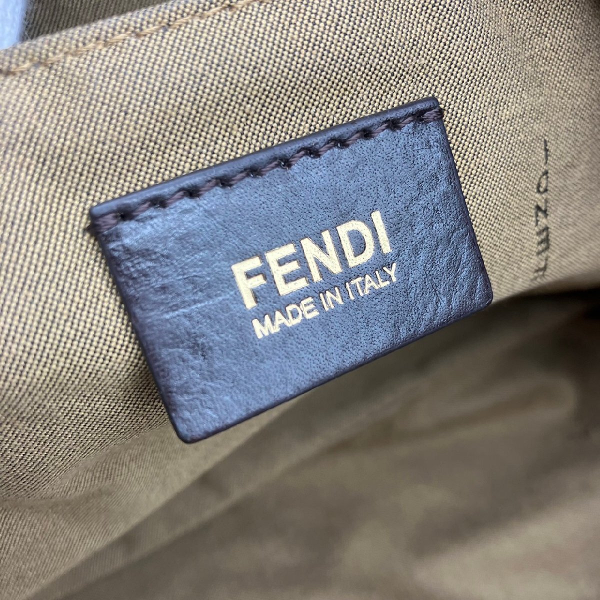 FENDI フェンディ トート ハンドバッグ ズッカ/FFロゴ パイソン柄_画像9