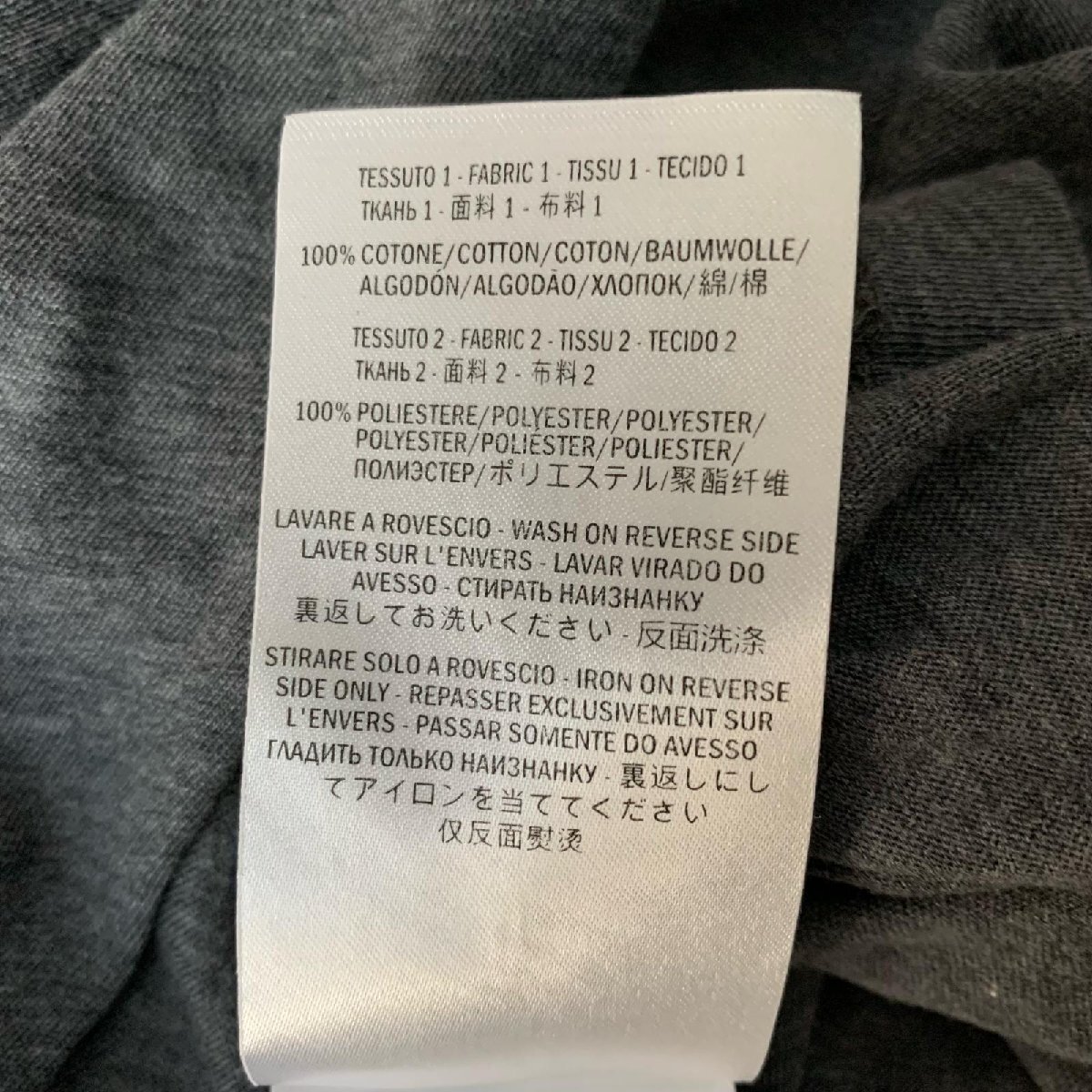 〇GUCCI グッチ Tシャツ 半袖 丸首 ホースプリント 馬 グレー系 コットン100％ メンズ Ｍ_画像8