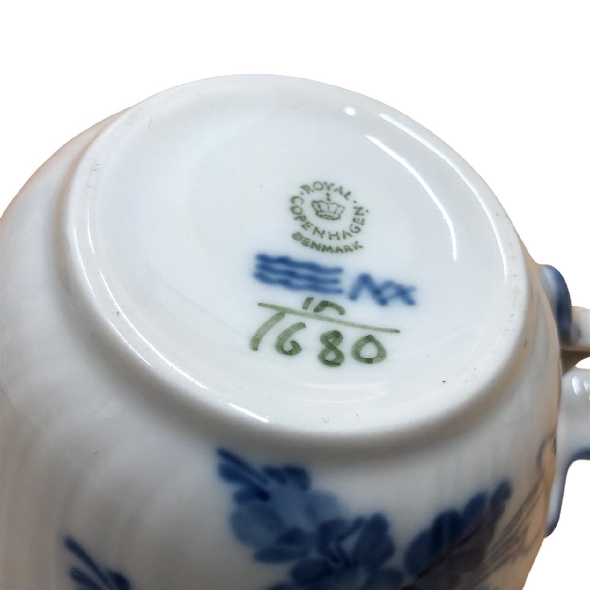 ★ Royal Copenhagen ロイヤルコペンハーゲン ブルーフラワーカーブ　シュガーポット クリーマー セット 箱 食器 1680_画像3