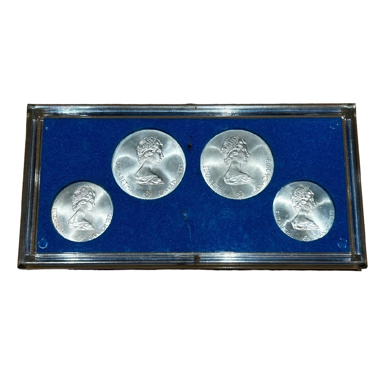 CANADA Olympiade Montreal 1976 カナダ オリンピック 5/10ドル 銀貨 ELIZABETH エリザベス世 1973年 コインの画像6