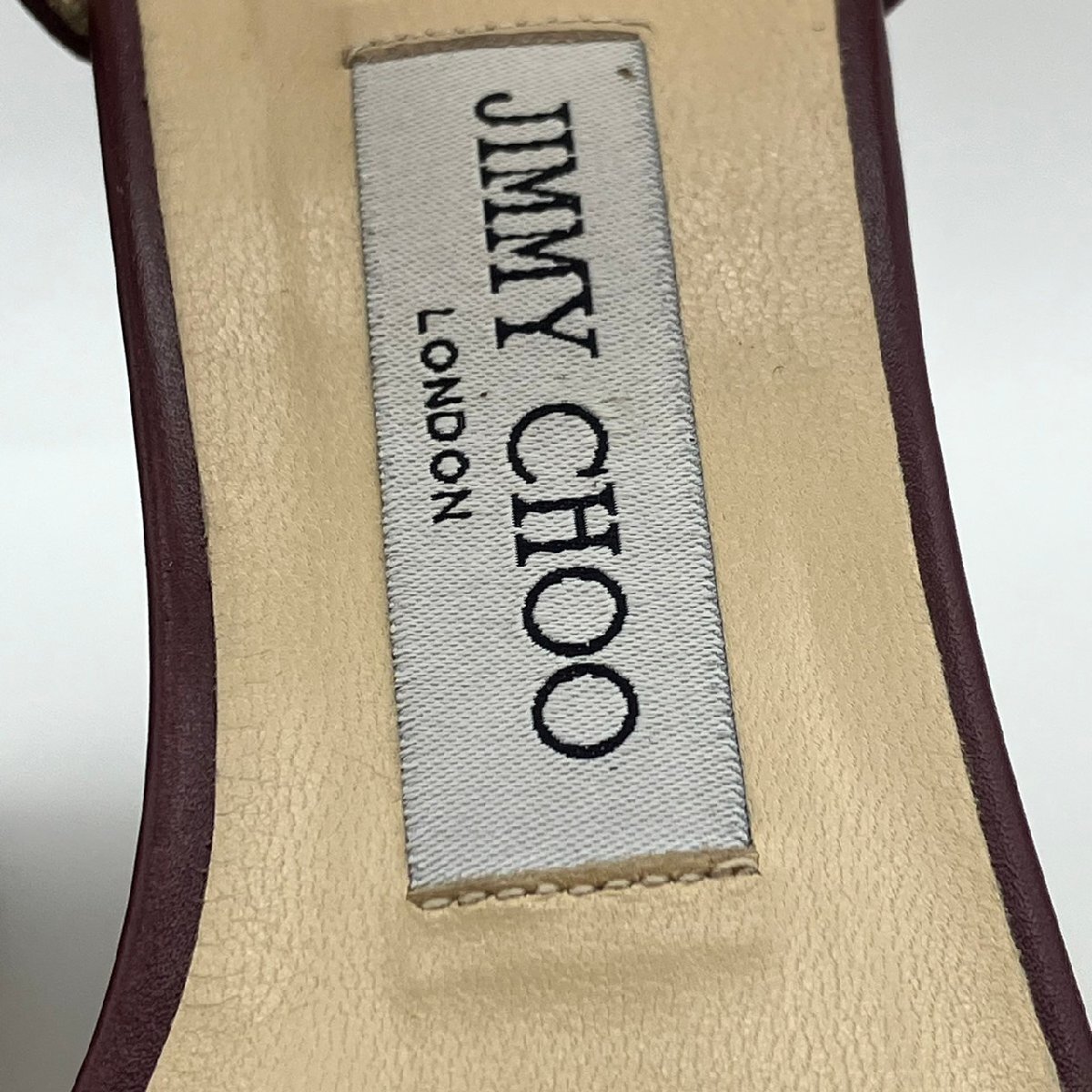 JIMMY CHOO ジミーチュウ スタッズ サンダル ボルドー系 36 1/2_画像8