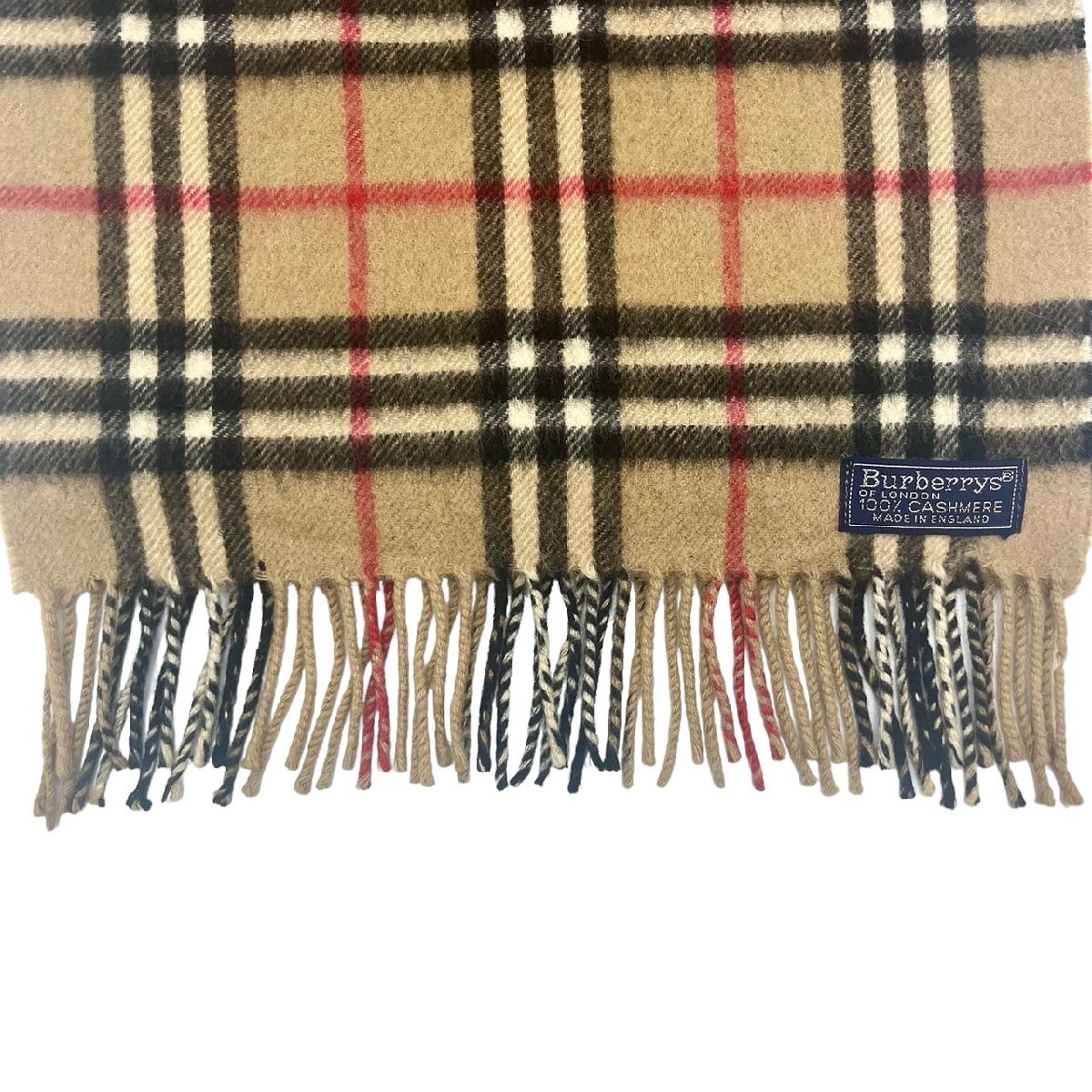 BURBERRY バーバリー カシミア100％ ノヴァチェック マフラー ※虫食いあり_画像4