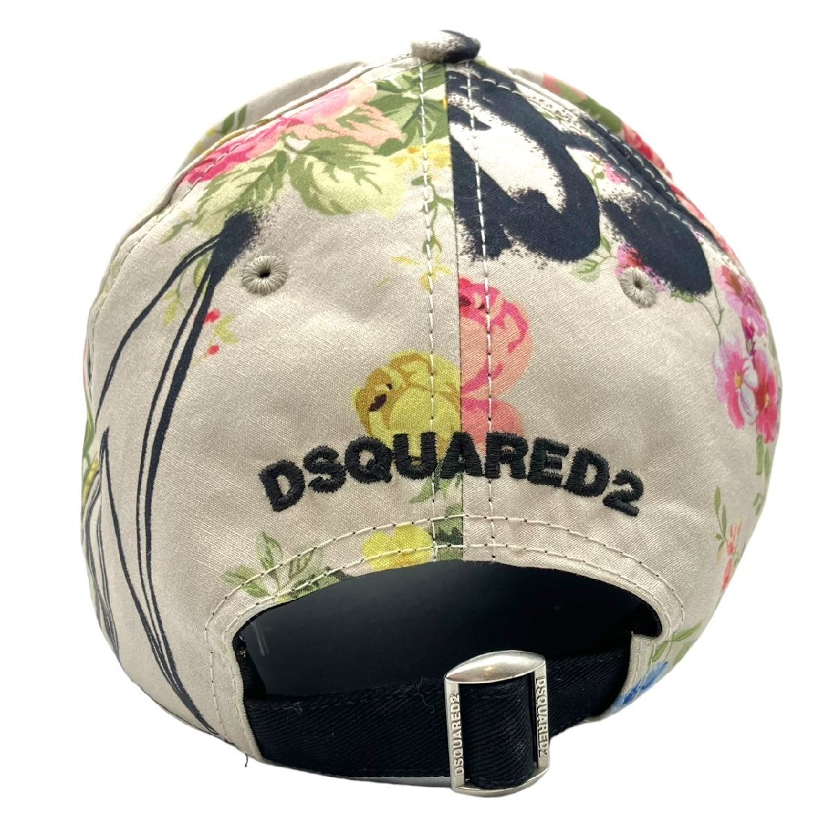 DSQUARED2 ディースクエアード ICON コットン100％ フラワー柄 キャップ_画像5