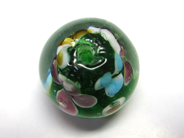 * dragonfly sphere * large sphere round approximately 20mm 1 bead 3 color flower green 06-1368