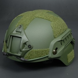 ヘルメット MICH2000タイプ 樹脂製 レールマウント NVGマウントベース付き [ グリーン ] プラスチックヘルメットの画像4