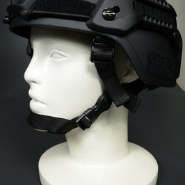 ヘルメット MICH2000タイプ 樹脂製 レールマウント NVGマウントベース付き [ グリーン ] プラスチックヘルメットの画像6