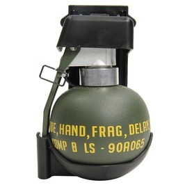 M67 手榴弾型 BBボトル ダミーグレネード ホルダー付き [ ブラック ] 収納 BB弾 レプリカ 対人用 アップル_画像2