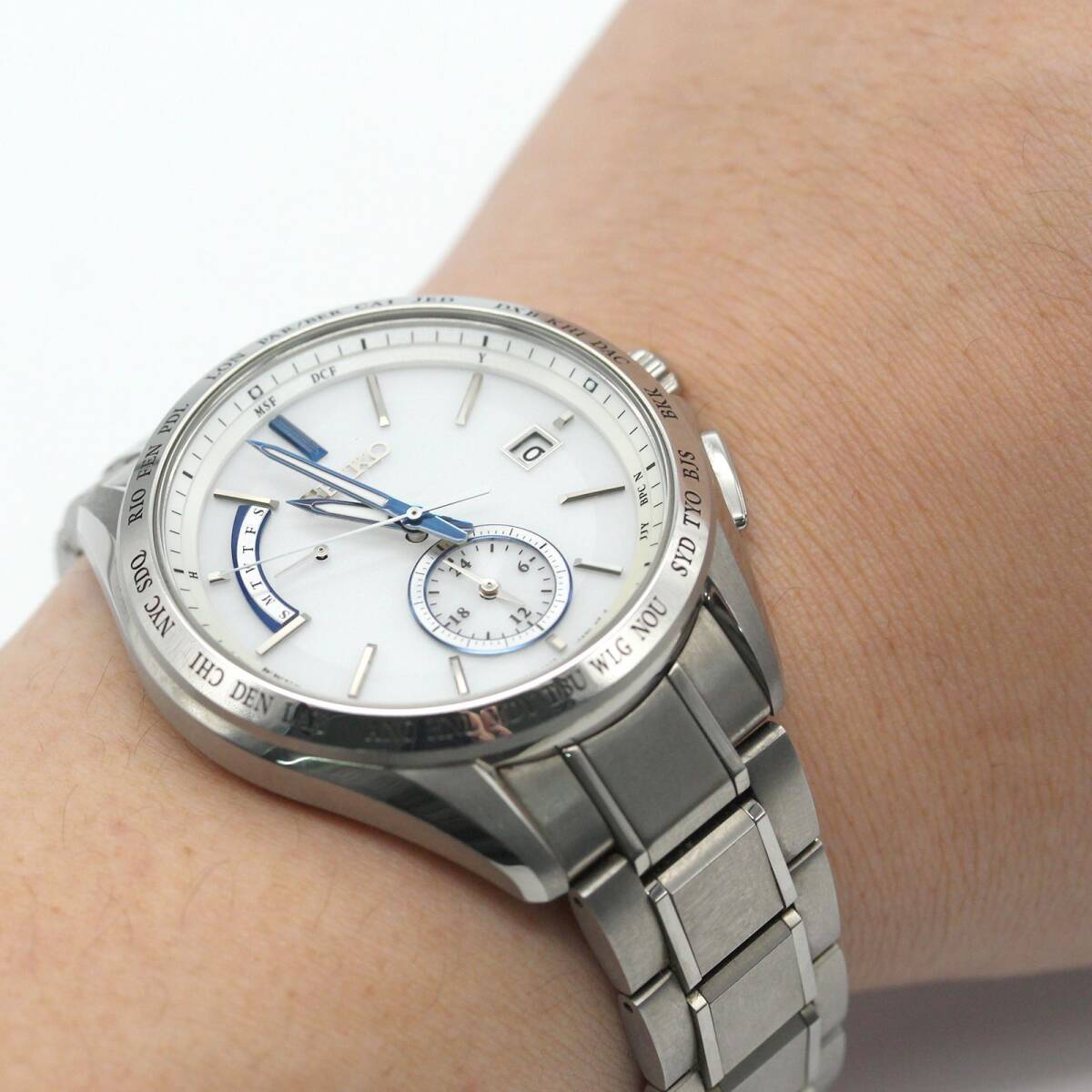 【美品】セイコー　SEIKO　ブライツ　SAGA243　腕時計　ソーラー　メンズ　箱・保・コマ　A04386_画像3