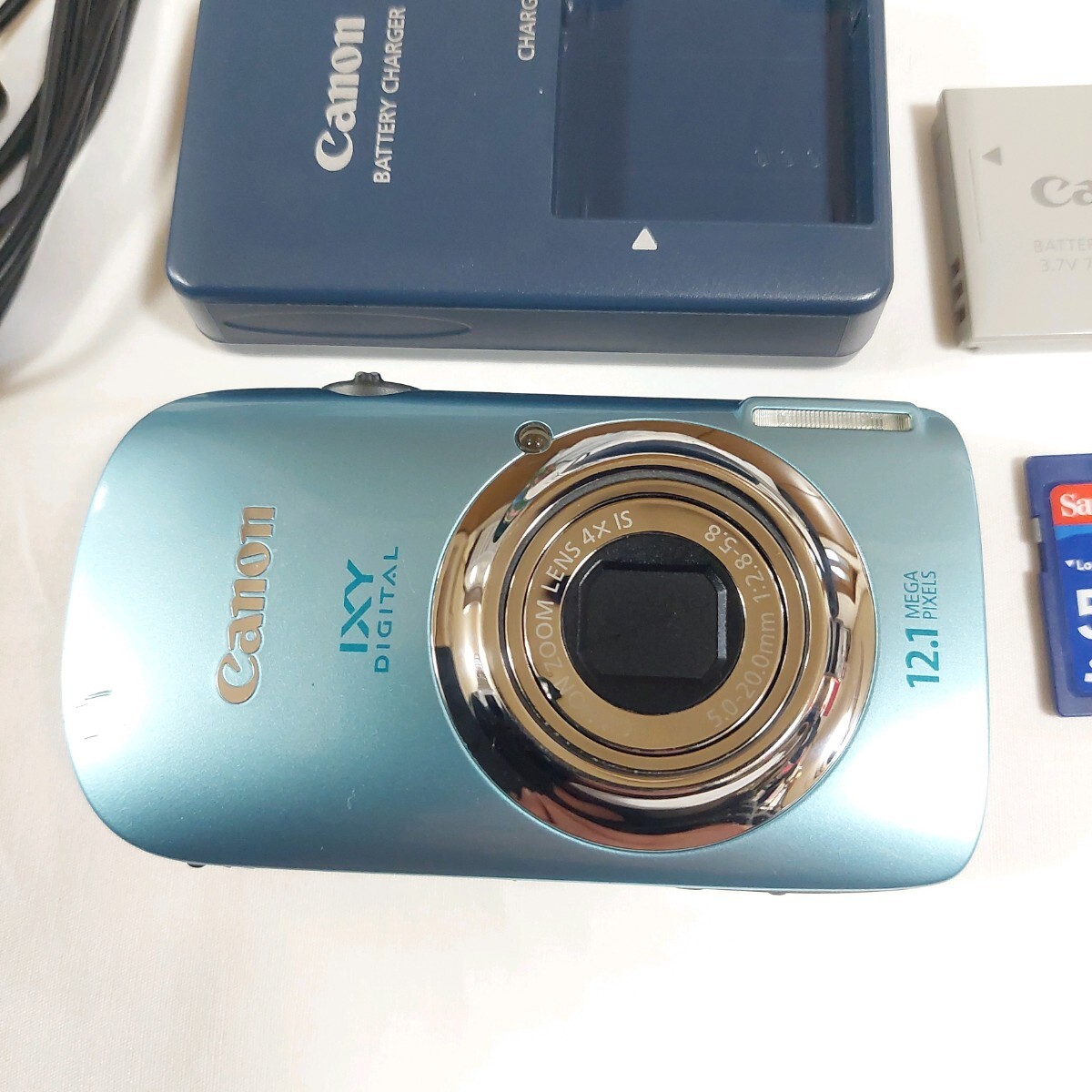 Canon IXY DIGITAL 510 IS　デジカメ　ブルー　SanDisk SDカード 512MB_画像2