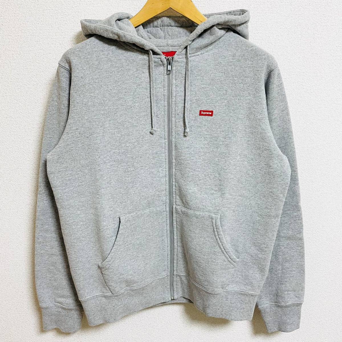 Supreme Small Box Logo Zip Up Hooded Sweatshirt Heather Grey S 19ss 2019年 ヘザーグレー スモール ボックスロゴ タグ付き 納品書付き