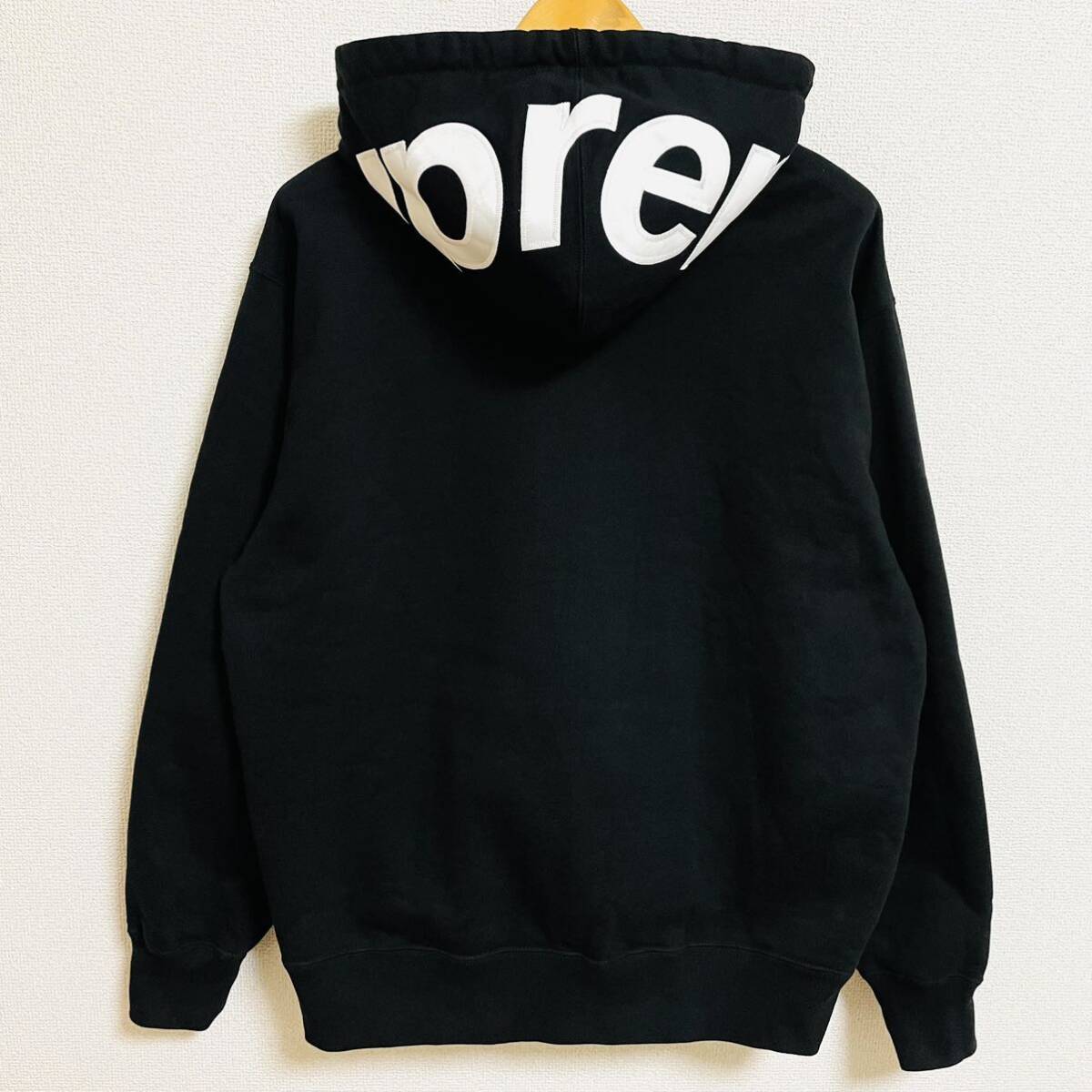 ほぼ新品 Supreme Contrast Hooded Sweatshirt Black White M 21aw 2021年 黒 白 ブラック ホワイト コントラスト フードロゴ ボックスロゴ