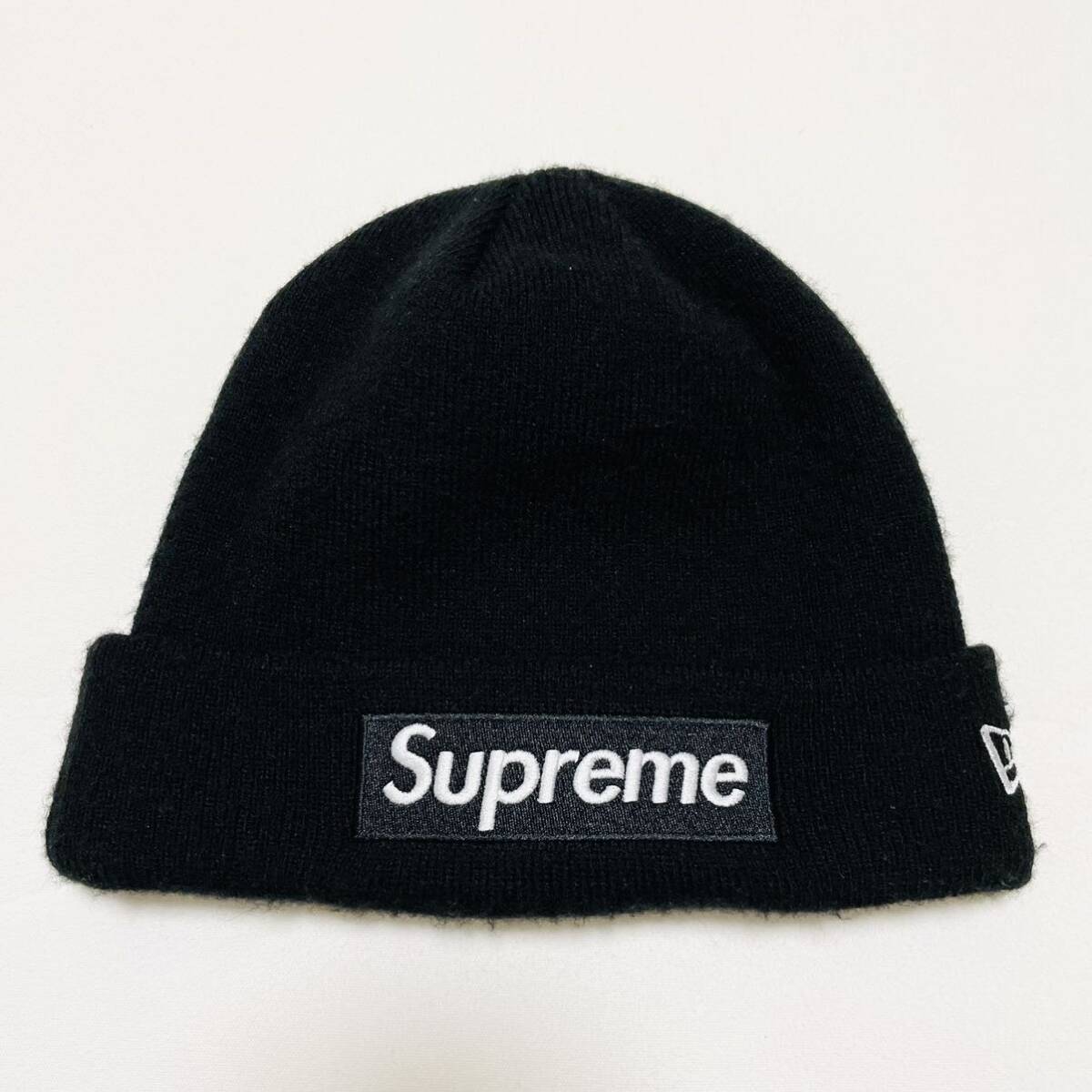 Supreme New Era Box Logo Beanie Black Free 18aw 2018年 黒 ブラック ニューエラ ボックスロゴ ビーニー ニット帽 キャップ_画像1