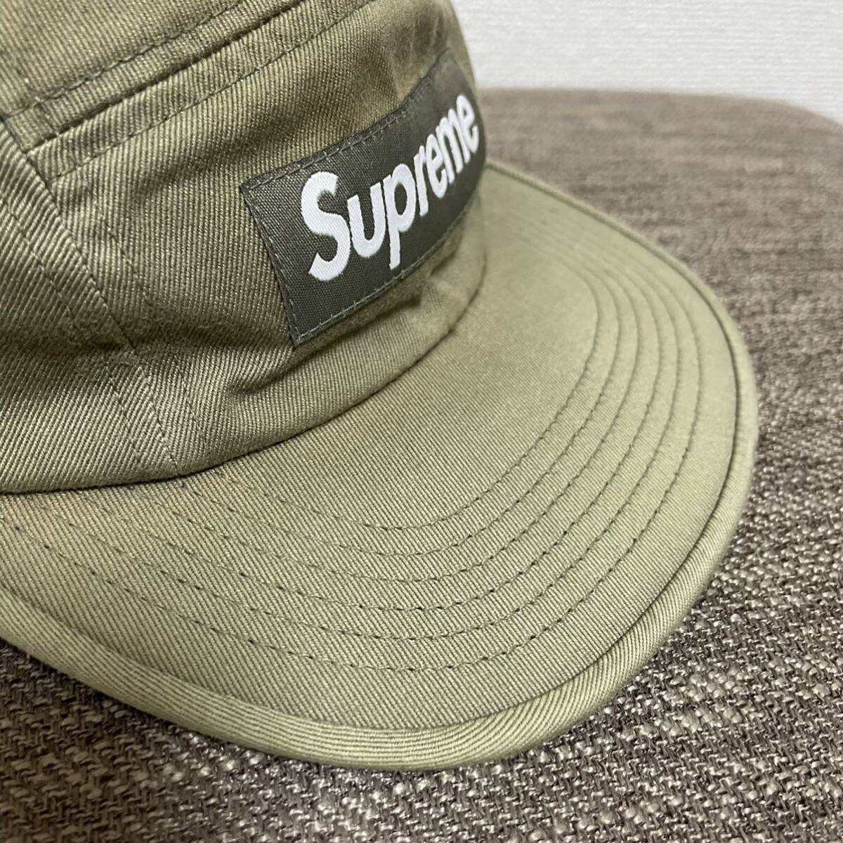 Supreme Washed Chino Twill Camp Cap Olive 20ss 2020年 緑 オリーブ ウォッシュド チノ ツイル キャンプ キャップ ボックスロゴ_画像10