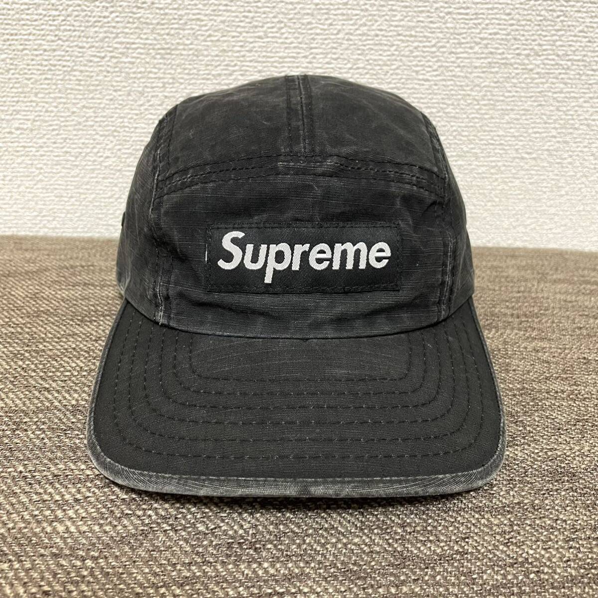 Supreme Ripstop Camp Cap Black Free 2000年代 黒 ブラック リップストップ キャンプ キャップ ボックスロゴ 初期 OLD Vintageの画像1